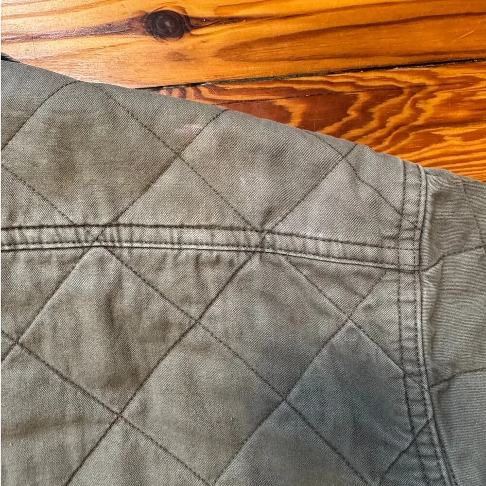J. Crew Quilted Cotton Button Up Jacket